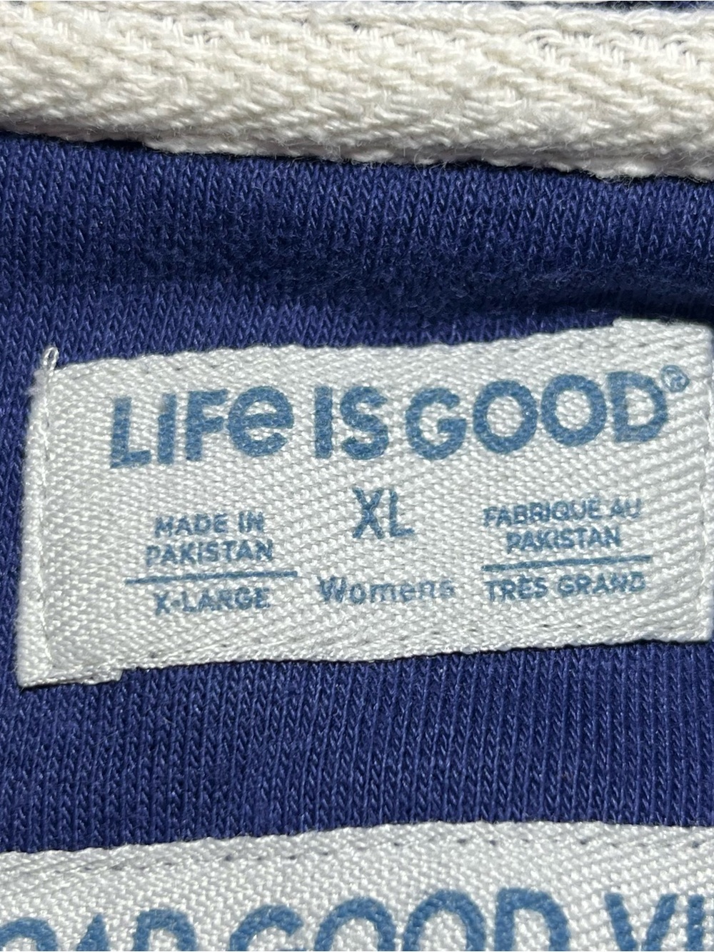 Life Is Good Sweatshirt Womens XL Blue Pullover Fleece Spread Good Vibes - Picture 9 of 14